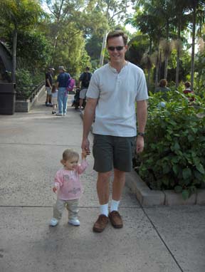 Walking everywhere with Dad